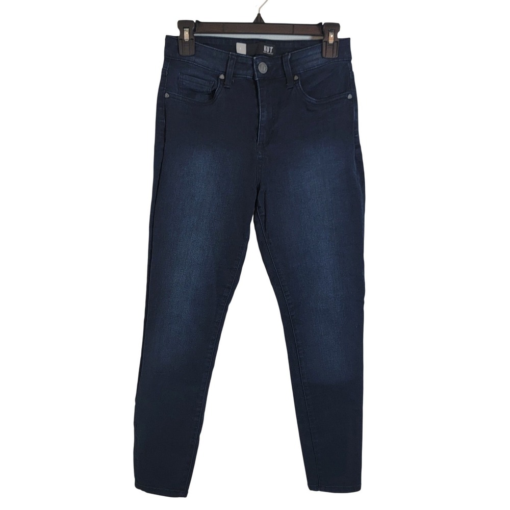 Kut from the Kloth Donna High Rise Skinny Jeans Dark Wash Blue Size 4 Casual